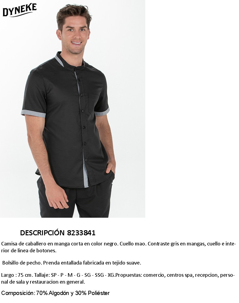 110020  CAMISA  M/C CONTRASTE 8233