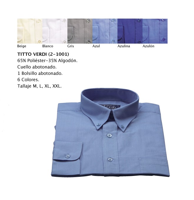 110AZN0143  CAMISA AZULONA M/L TITO 43