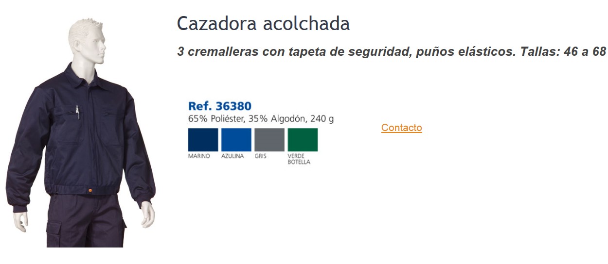 112022  CAZADORA ACOLCHADA TK 50- 54