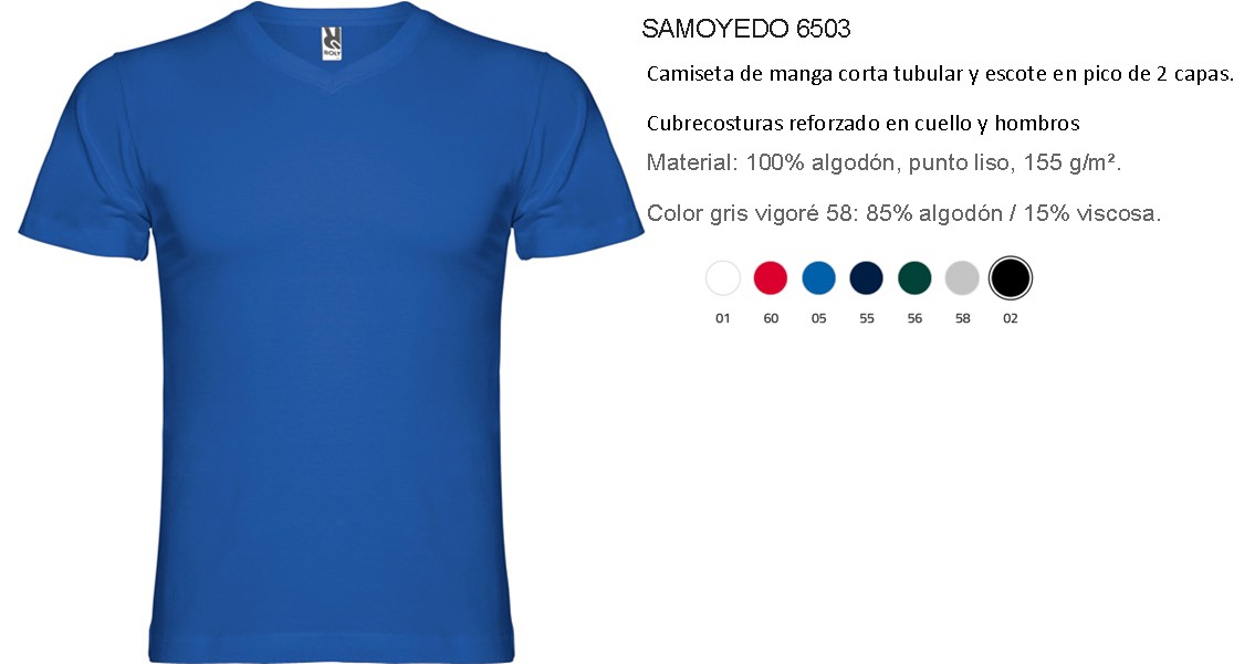 114103  CAMISETA ALG M/C PICO SAMOYEDO