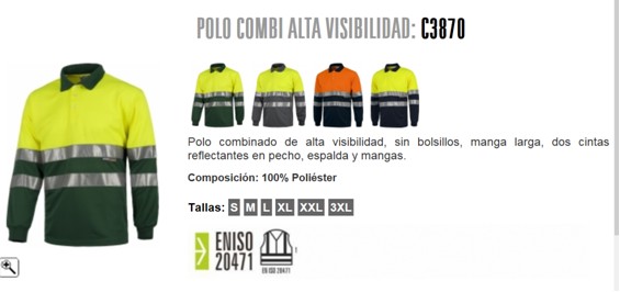 116143  NIKI COMBI ALTA VISIBILIDAD: C3870 S-3XL
