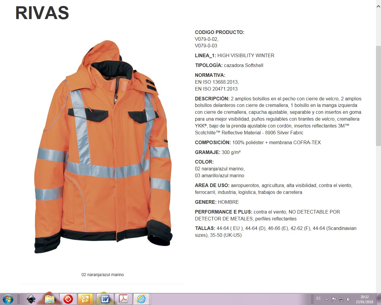 119387  ANORAK RIVAS 46-66 (E),