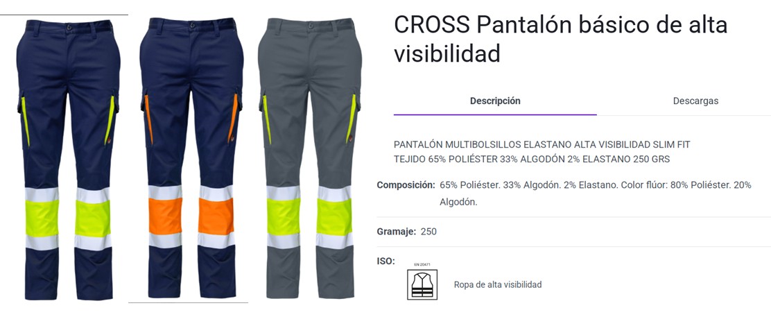 120045  PANTALON ALTA VISIBILIDAD STRECH