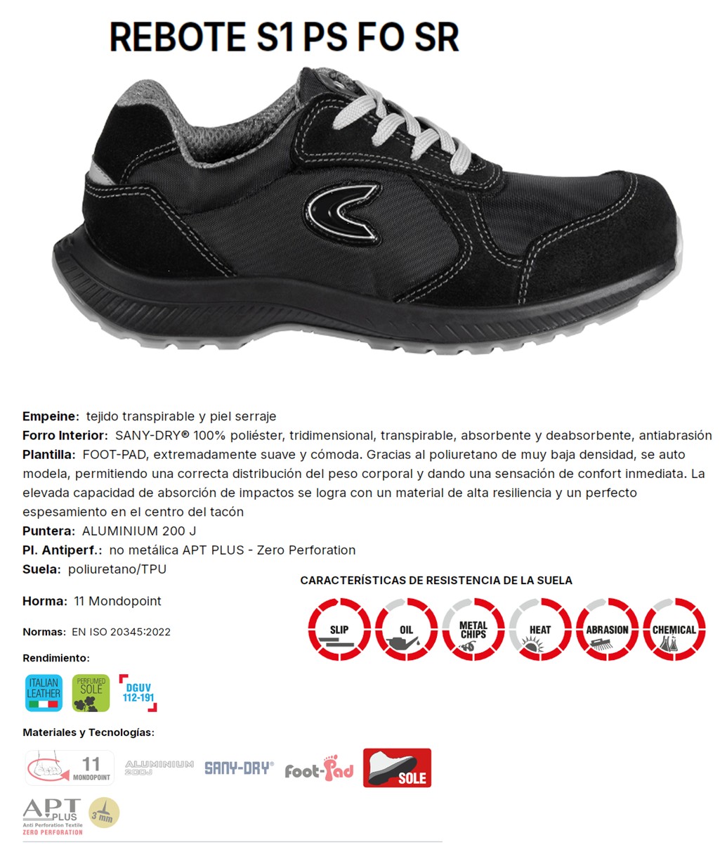 200036  ZAPATO  REBOTE S1 PS FO SR
