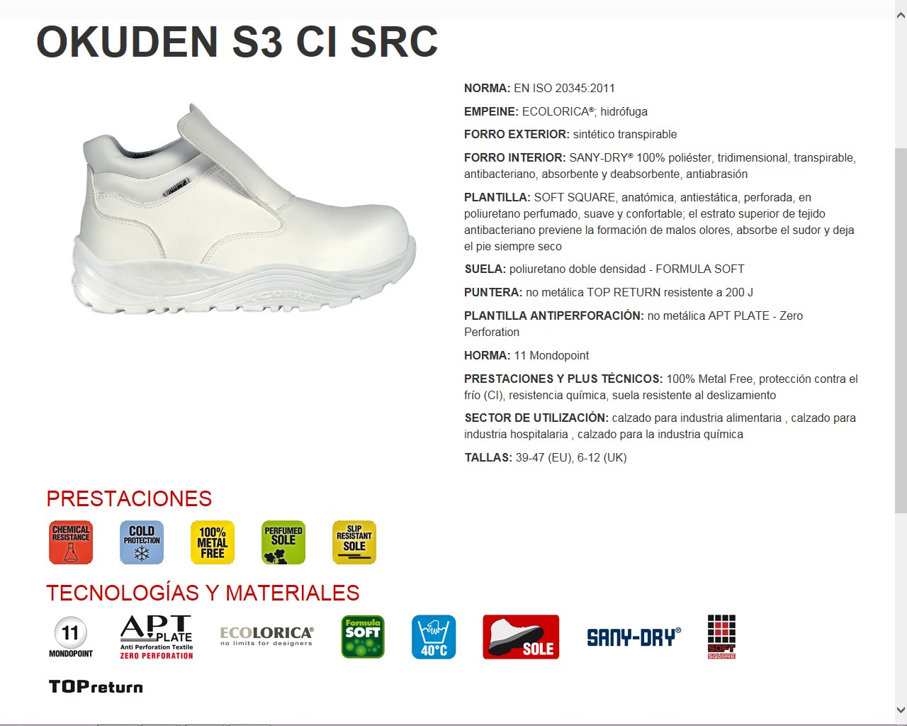 210044  BOTA OKUDEN S3 CI SRC 39-47 (EU)