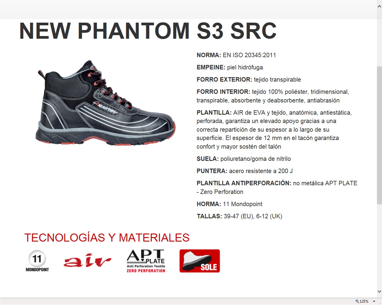 210055  BOTA NEW PHANTOM S3 CE 43 39-47 (EU), 6-12 (UK)