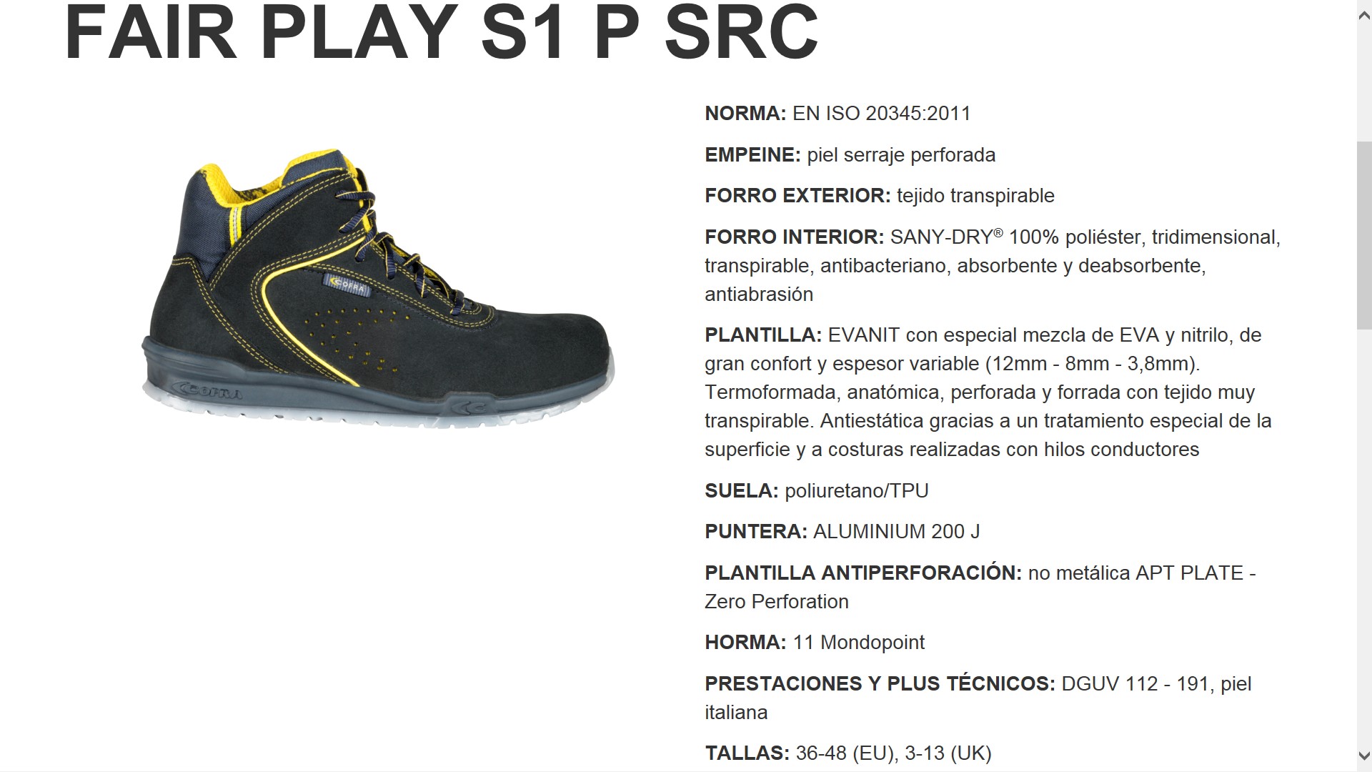 210066  BOTA FAIR PLAY S1 P SRC 36-48 (EU), 3-13 (UK)