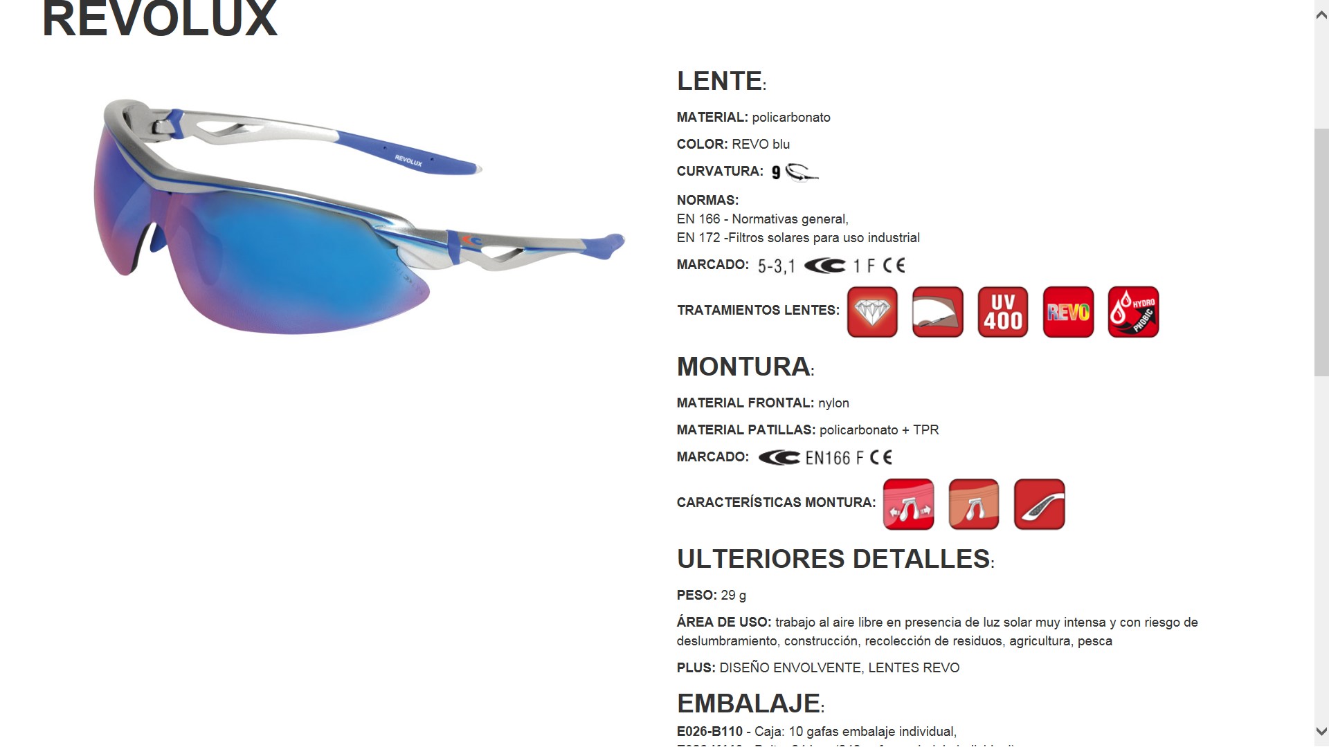 300707  GAFA REVOLUX CE EN 166 F
