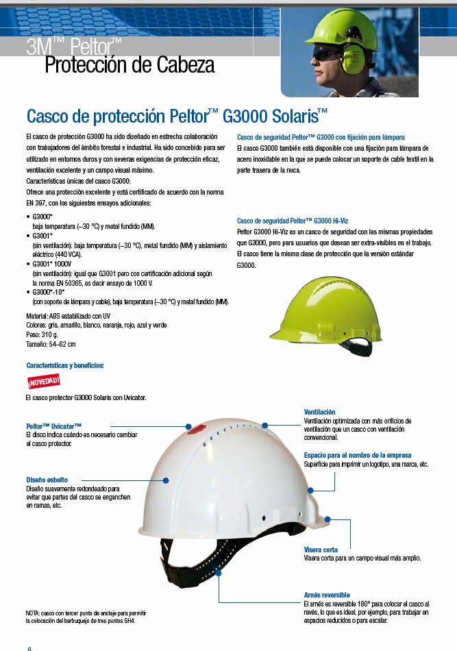 330007  CASCO G3000 PELTOR RULETA