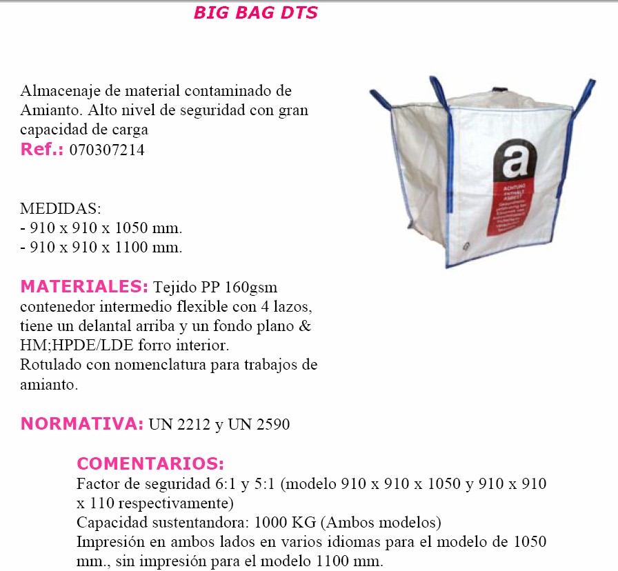 336090  SACO BIG BAG X910 X 1050 REF AU2157