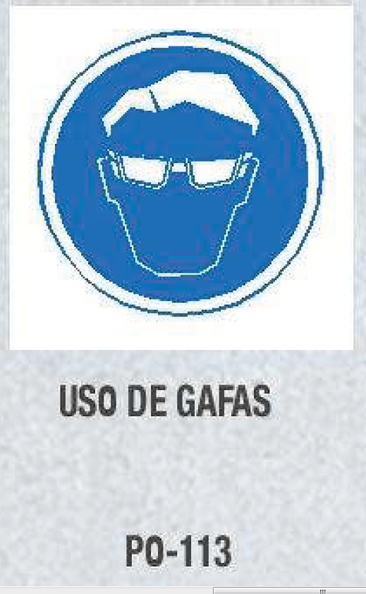 343005  SEÑAL GAFAS OBLIGATORIO USO