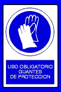 343A35  SEÑAL OBLIG GUANTES 210 mm  218*218 PV1