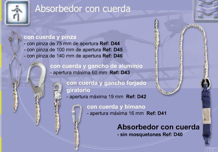 350016  ABSORBEDOR con cuerda  Ab1 D40 EN 355 CE-0159