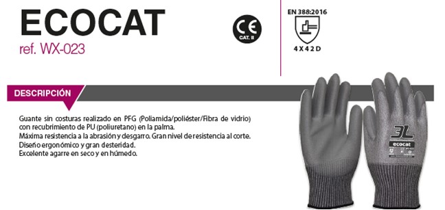 440032  GUANTE ECOCAT 6- 11 (120)