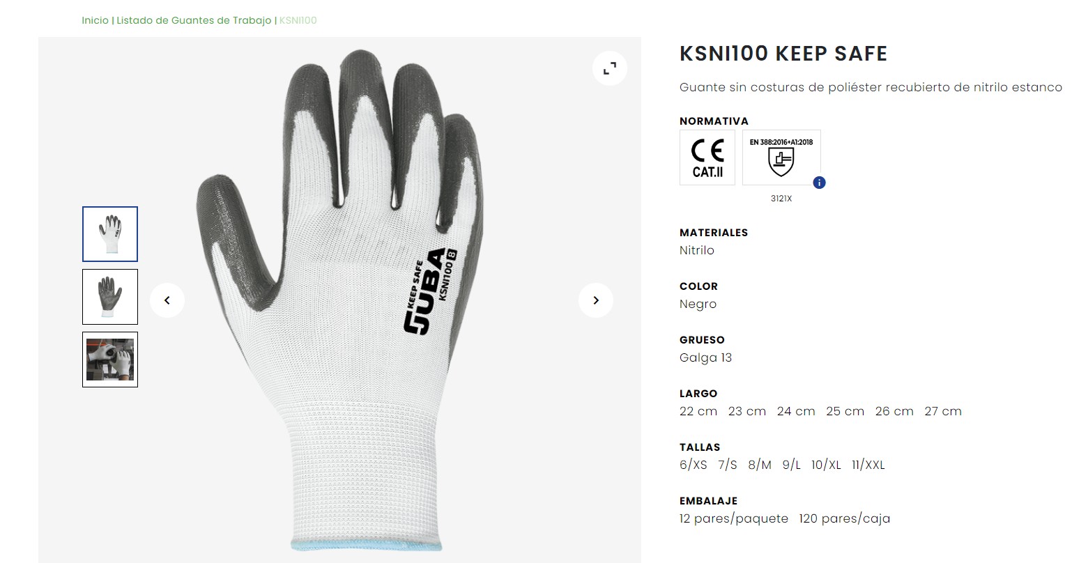440043  GUANTE NITRILO RECUBIERTO POL SIN COST CE