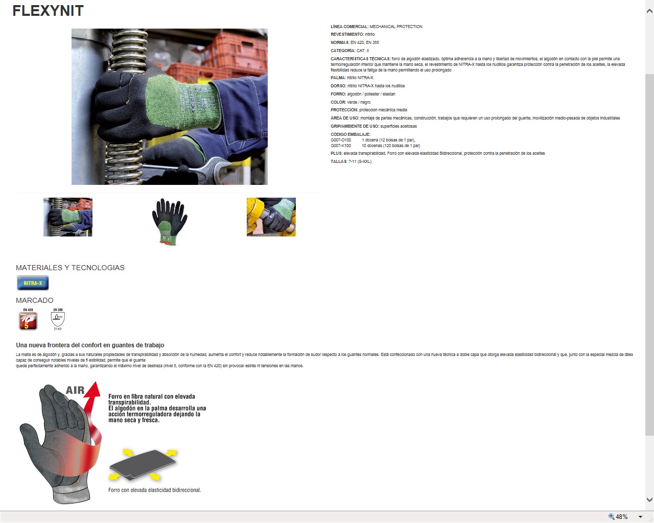 440111  GUANTE FLEXYNIT 1 (12 PARES) 10 (120 PARES)