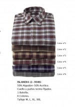 903003  CAMISA CUADROS FRANELA  L