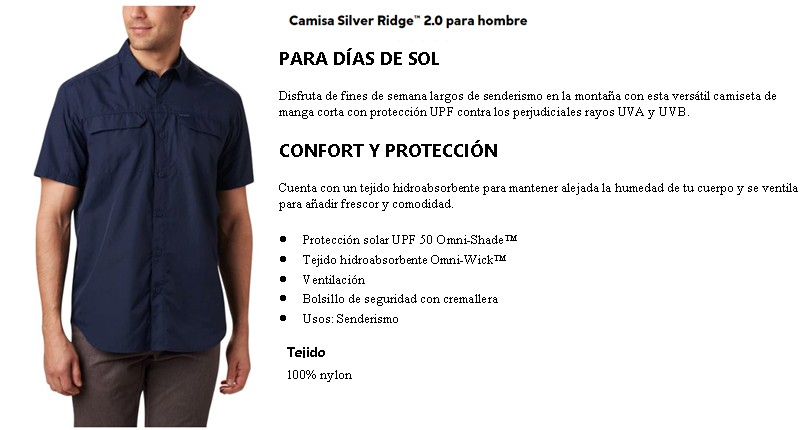 913002  CAMISA COLUMBIA M/C