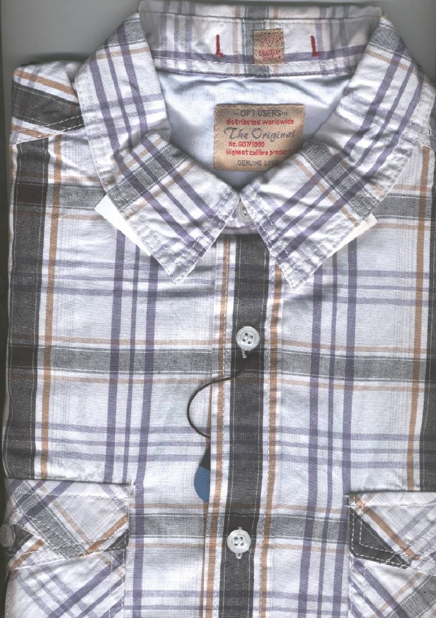 913007  CAMISA CUADROS M/C OPT 3025